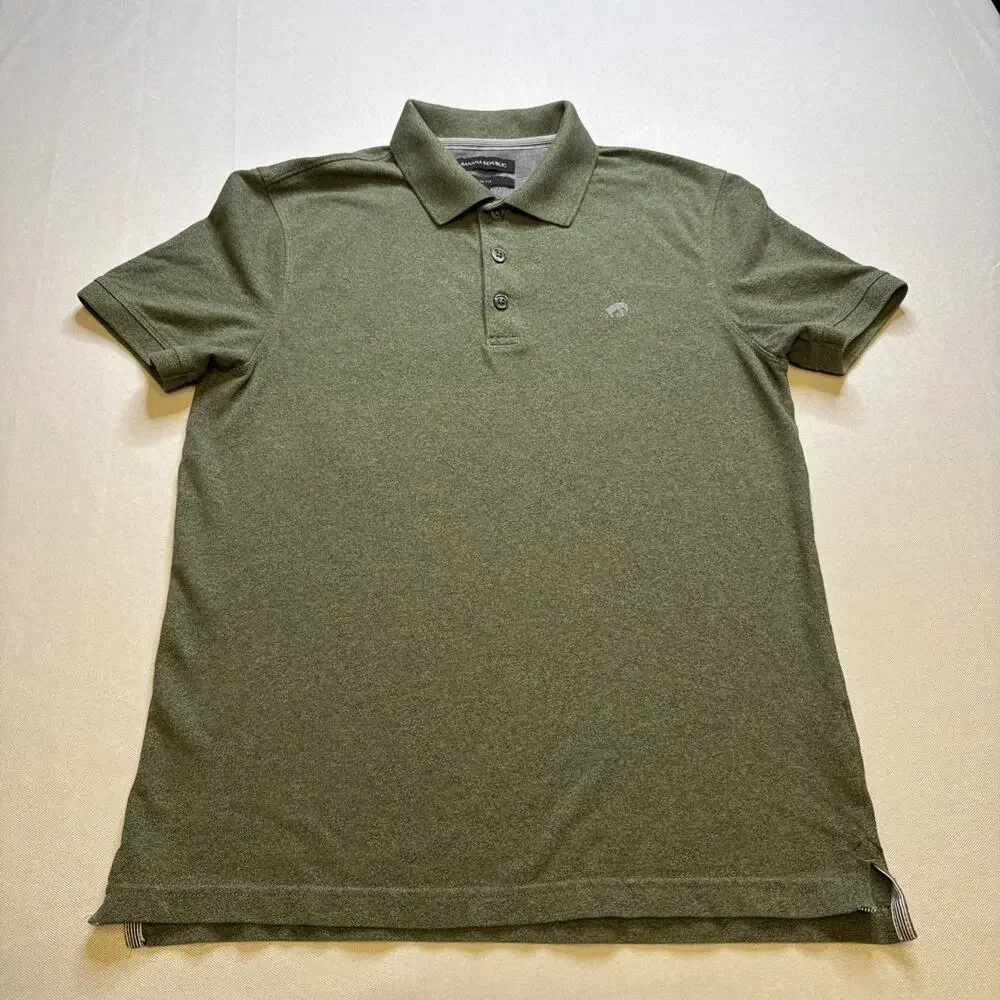 Banana Republic Men’s Slim Fit Size M Short Sleeve Polo Shirt Olive Green